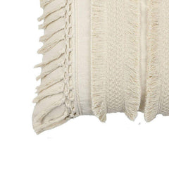 Zindwear Macrame Cotton Cushion Cover with Woven Tassel Best Gift For Home Décor ( Decorative, Cream) - Walgrow.com