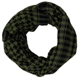 Zindwear Unisex Cotton Arab Keffiyeh Desert Shemagh Military Arafat Scarf/Scarves/Wrap (40 X 40 Inch, Military Green) - Walgrow.com