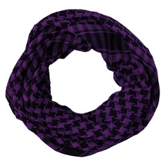 Zindwear Unisex Cotton Arab Keffiyeh Desert Shemagh Military Arafat Scarf/Scarves/Wrap (40 X 40 Inch, Purple) - Walgrow.com