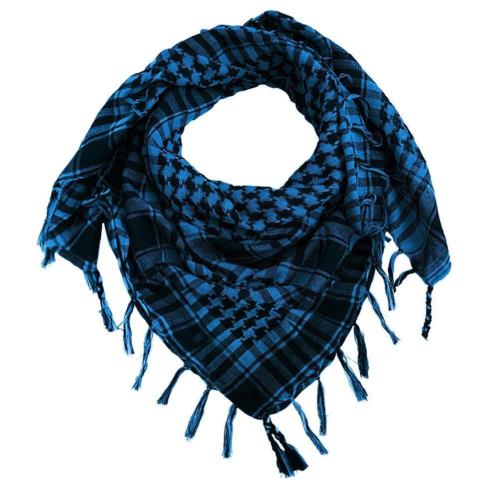 Zindwear Unisex Cotton Arab Keffiyeh Desert Shemagh Military Arafat Scarf/Scarves/Wrap (40 X 40 Inch, Turquoise) - Walgrow.com