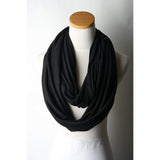 Zindwear Women's Cotton Hosiery Infinity Around Loop Convertible Scarves/Wraps (One Size, Black) - Walgrow.com