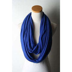 Zindwear Women's Cotton Hosiery Infinity Around Loop Convertible Scarves/Wraps (One Size, Royal Blue) - Walgrow.com