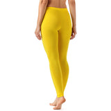 Zindwear Women's Cotton Soft Plain Summer Stretchy Ankle Length Leggings (One Size, Light Yellow) - Walgrow.com