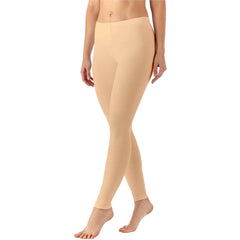 Zindwear Women's Cotton Soft Plain Summer Stretchy Ankle Length Leggings (One Size, Tan) - Walgrow.com